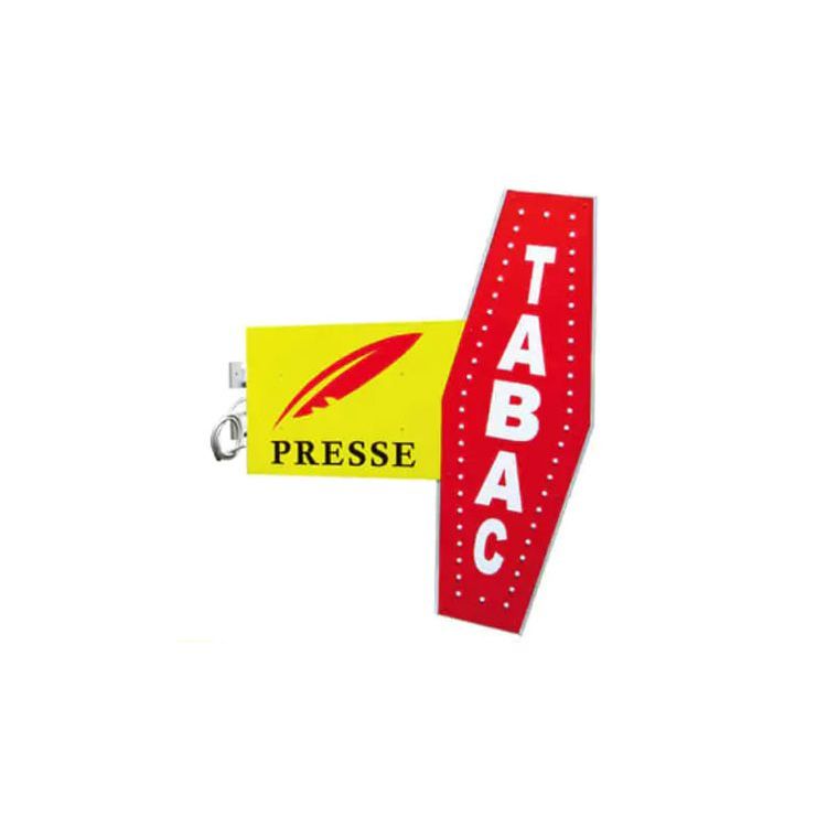 Carotte logo tabac et logo presse jaune.