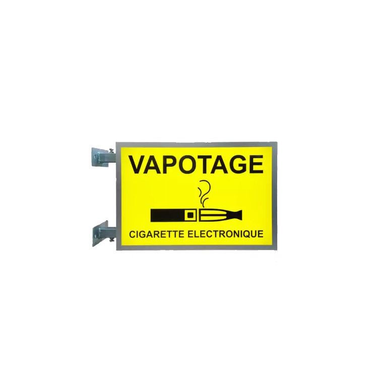 Enseigne caisson " vapotage " pour façade de tabac presse.