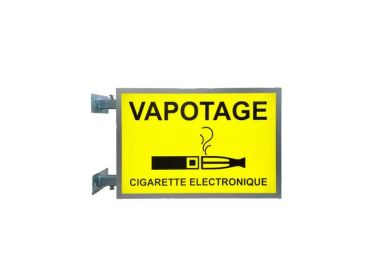 Enseigne caisson " vapotage " pour façade de tabac presse.